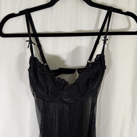 Victoria's Secret Lingerie Womens Small Black Sheer Wired Adjustable Lightweight - Picture 2 of 12